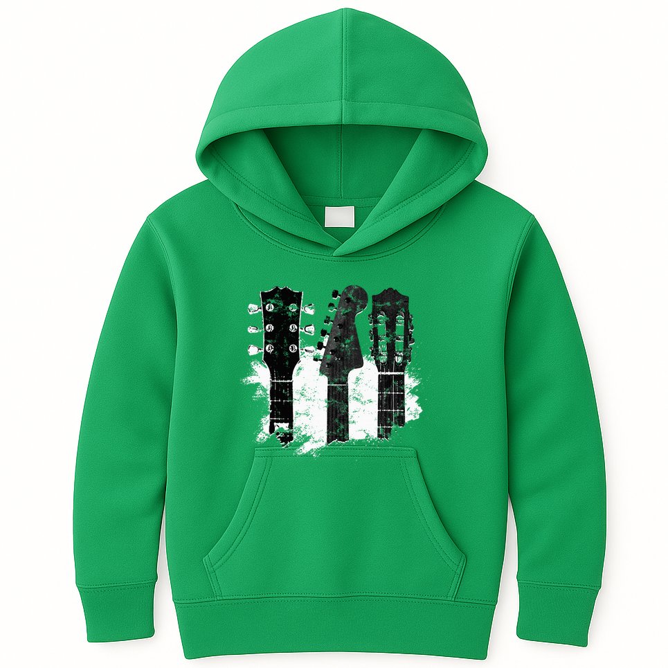 Guitar Player Gifts Rock N Roll Musician Festival Music Kids Hoodie