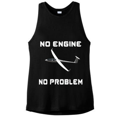 Glider Pilot Gliding Sailplane Flying Plane Ladies PosiCharge Tri-Blend Wicking Tank