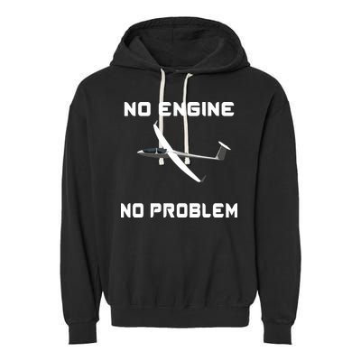 Glider Pilot Gliding Sailplane Flying Plane Garment-Dyed Fleece Hoodie
