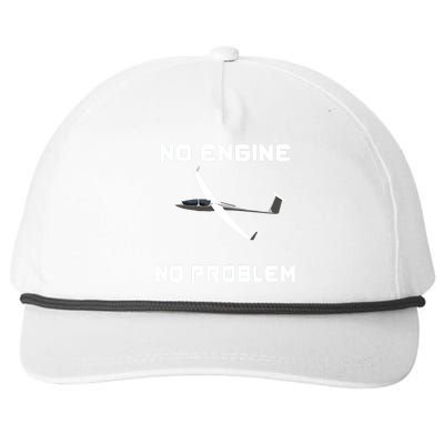 Glider Pilot Gliding Sailplane Flying Plane Snapback Five-Panel Rope Hat