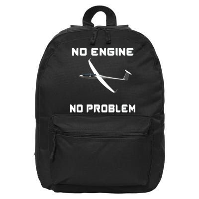 Glider Pilot Gliding Sailplane Flying Plane 16 in Basic Backpack