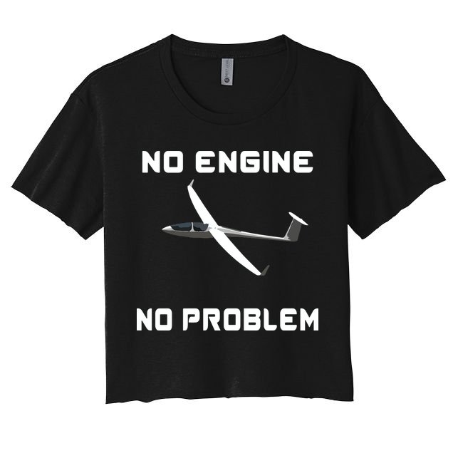 Glider Pilot Gliding Sailplane Flying Plane Crop Top