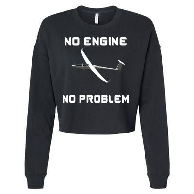Glider Pilot Gliding Sailplane Flying Plane Cropped Pullover Crew