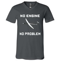 Glider Pilot Gliding Sailplane Flying Plane V-Neck T-Shirt