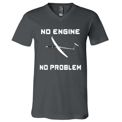 Glider Pilot Gliding Sailplane Flying Plane V-Neck T-Shirt