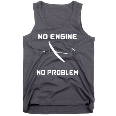 Glider Pilot Gliding Sailplane Flying Plane Tank Top