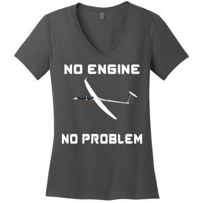Glider Pilot Gliding Sailplane Flying Plane Women's V-Neck T-Shirt