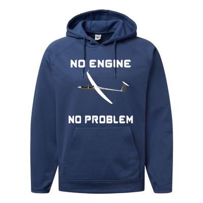 Glider Pilot Gliding Sailplane Flying Plane Performance Fleece Hoodie