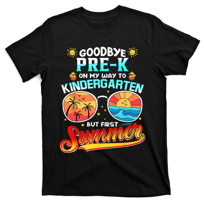 Goodbye PreK Grade Graduation To Kindergarten Hello Summer T-Shirt