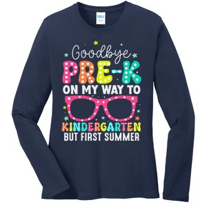 Goodbye Prek Graduation To Kindergarten First Summer Ladies Long Sleeve Shirt