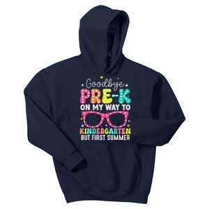 Goodbye Prek Graduation To Kindergarten First Summer Kids Hoodie