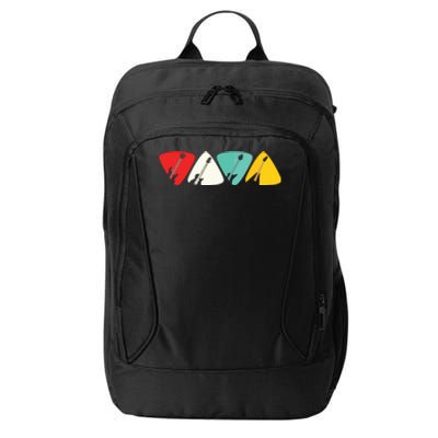 Guitar Pick Gift For Guitarist Retro Vintage Tee Gifts City Backpack