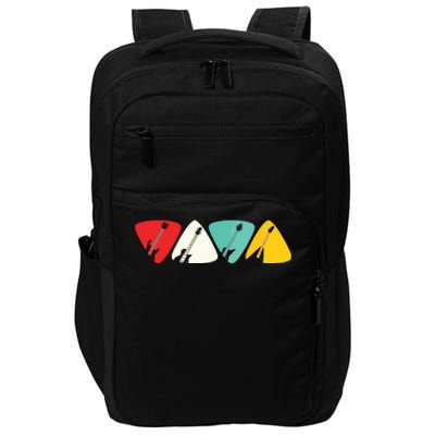 Guitar Pick Gift For Guitarist Retro Vintage Tee Gifts Impact Tech Backpack