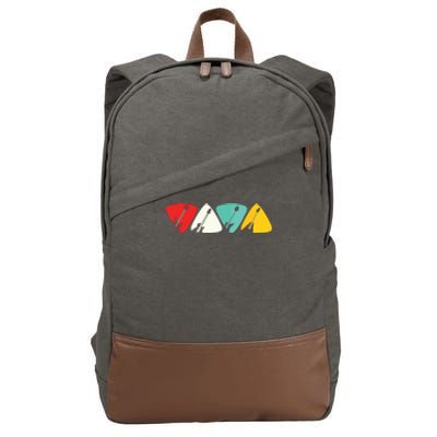 Guitar Pick Gift For Guitarist Retro Vintage Tee Gifts Cotton Canvas Backpack