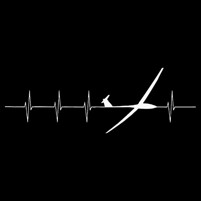 Glider Pilot Heartbeat Sailplane Pilot Gift Tee ECG Women's Crop Top Tee