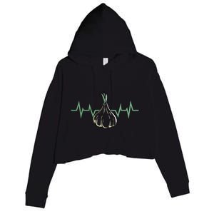 Garlic Plant Heartbeat Vegetables Cooking Garlic Gift Crop Fleece Hoodie