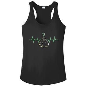 Garlic Plant Heartbeat Vegetables Cooking Garlic Gift Ladies PosiCharge Competitor Racerback Tank