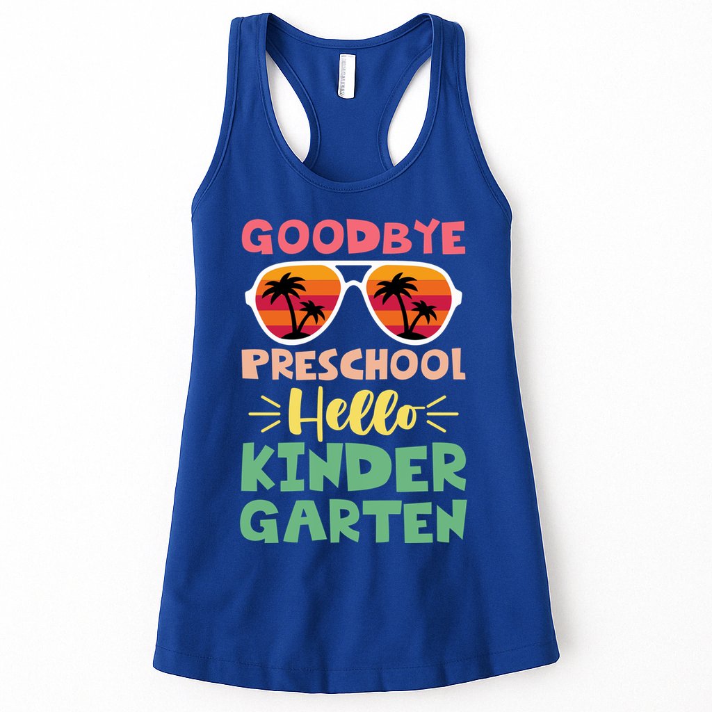 Goodbye Preschool Hello Kindergarten Goodbye Preschool Gift Womens Tank Top