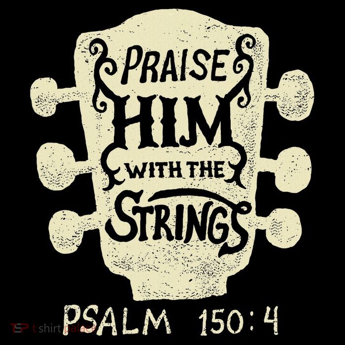 Guitarists Praise Him With The Strings Acoustic Guitar Music T-Shirt