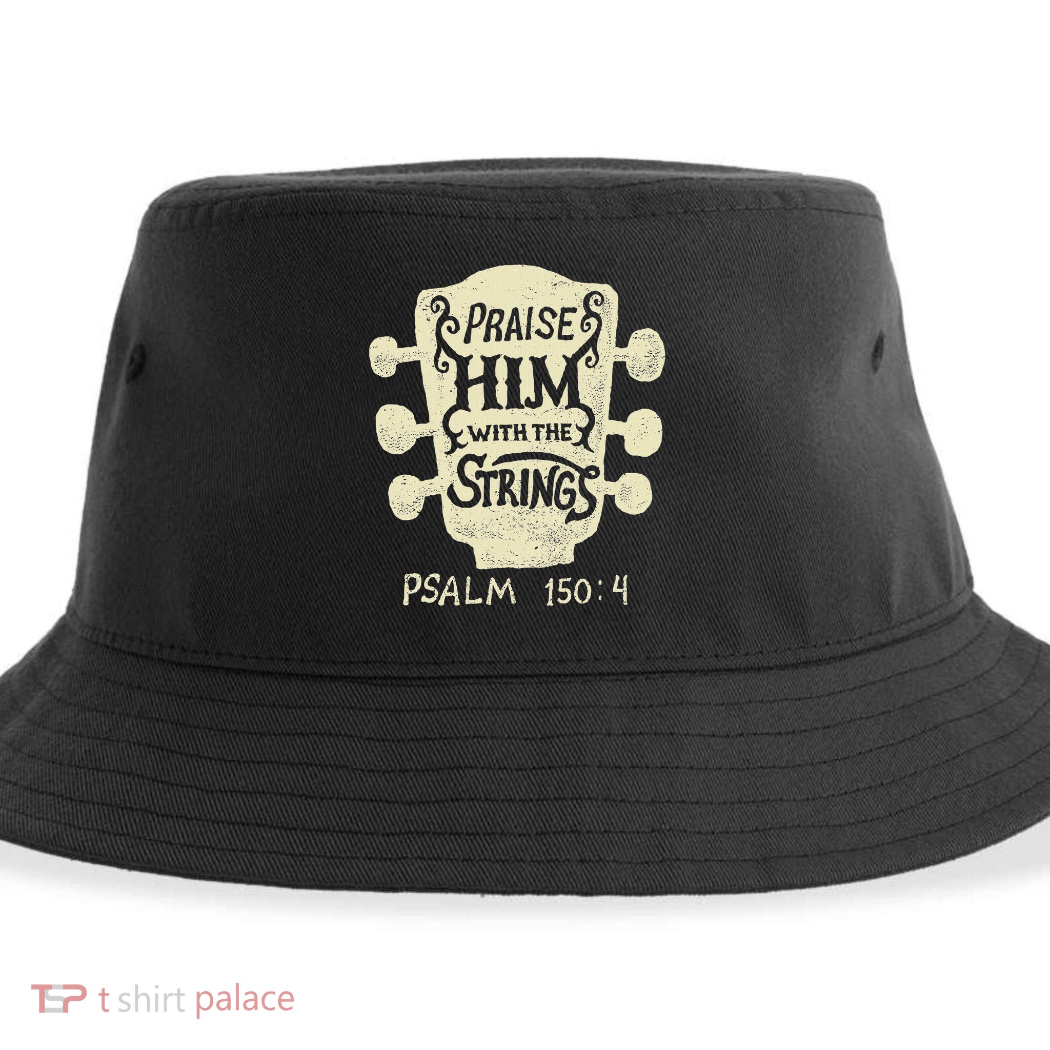 Guitarists Praise Him With The Strings Acoustic Guitar Music Sustainable Bucket Hat