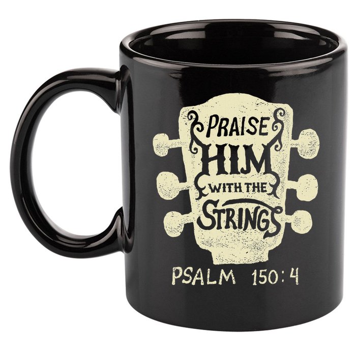 Guitarists Praise Him With The Strings Acoustic Guitar Music 11oz C Handle Ceramic Mug