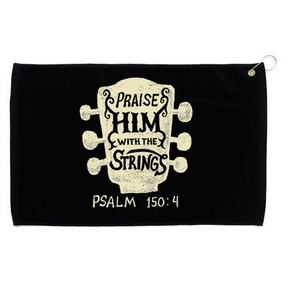 Guitarists Praise Him With The Strings Acoustic Guitar Music Grommeted Golf Towel