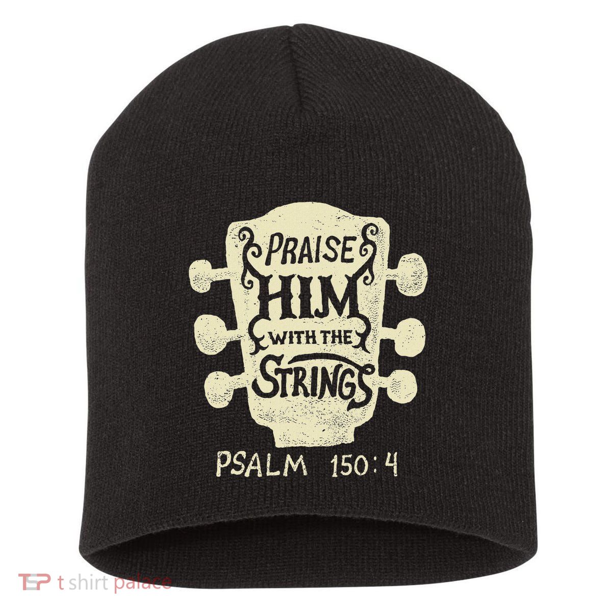 Guitarists Praise Him With The Strings Acoustic Guitar Music Short Acrylic Beanie