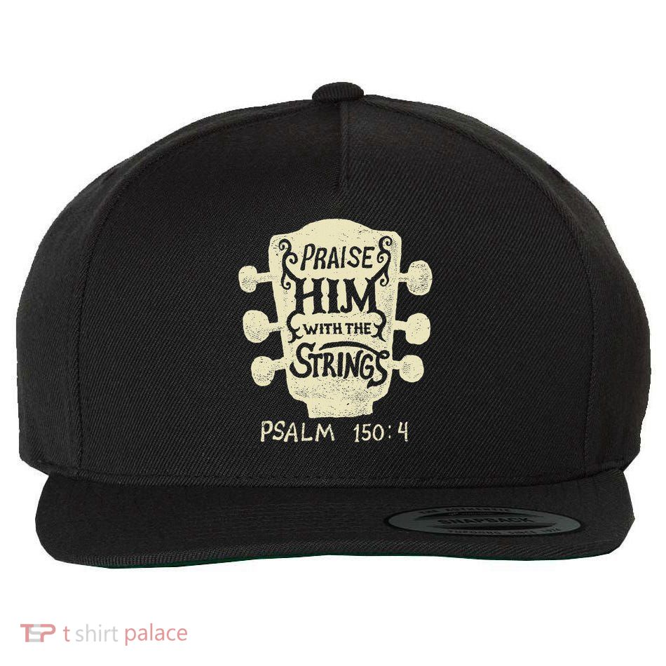Guitarists Praise Him With The Strings Acoustic Guitar Music Wool Snapback Cap