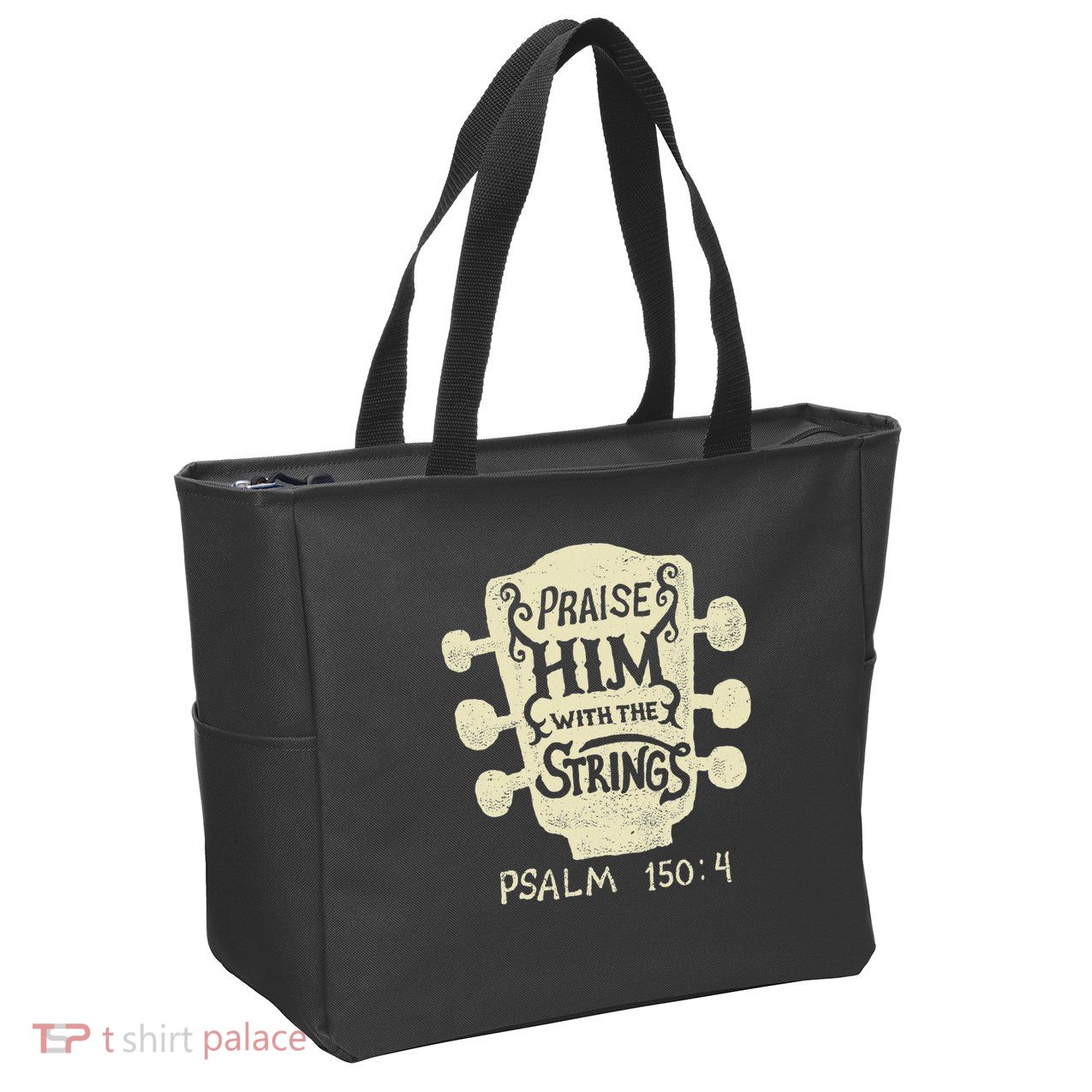 Guitarists Praise Him With The Strings Acoustic Guitar Music Zip Tote Bag
