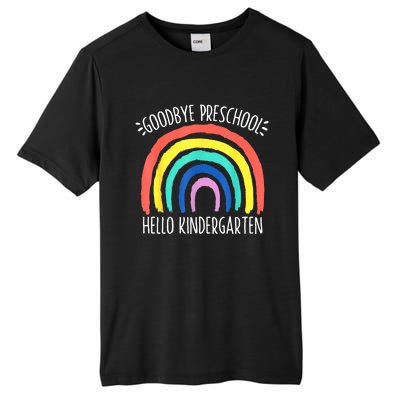 Goodbye Preschool Hello Kindergarten School Teacher Student Tall Fusion ChromaSoft Performance T-Shirt