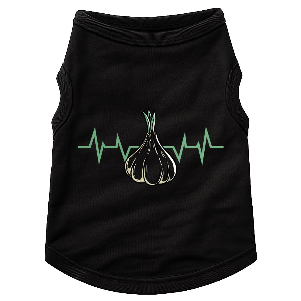 Garlic Plant Heartbeat Vegetables Cooking Garlic Gift Doggie Tank