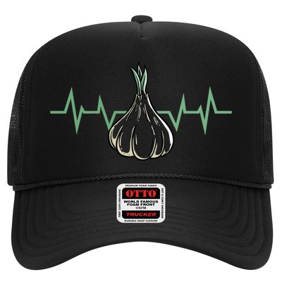Garlic Plant Heartbeat Vegetables Cooking Garlic Gift Trucker Hat