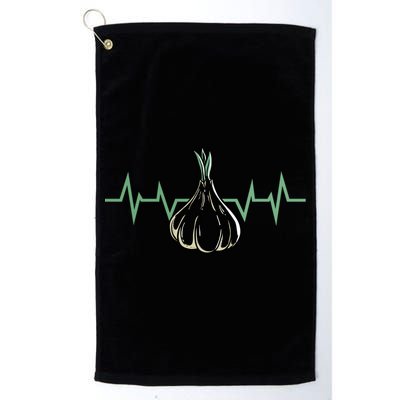 Garlic Plant Heartbeat Vegetables Cooking Garlic Gift Golf Towel
