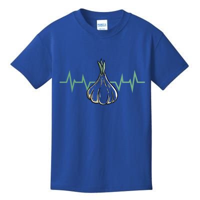 Garlic Plant Heartbeat Vegetables Cooking Garlic Gift Kids T-Shirt