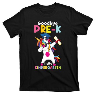 Goodbye Prek Hello Kindergarten Last Day Of School T-Shirt