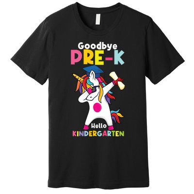 Goodbye Prek Hello Kindergarten Last Day Of School Premium T-Shirt