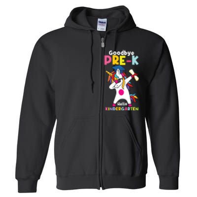 Goodbye Prek Hello Kindergarten Last Day Of School Full Zip Hoodie