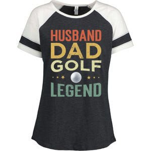 Golf Player Husband Dad Golf Legend Gift Enza Ladies Jersey Colorblock Tee