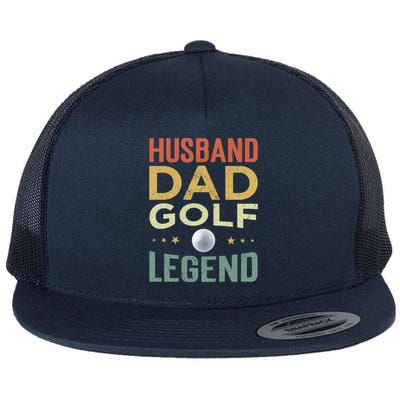 Golf Player Husband Dad Golf Legend Gift Flat Bill Trucker Hat