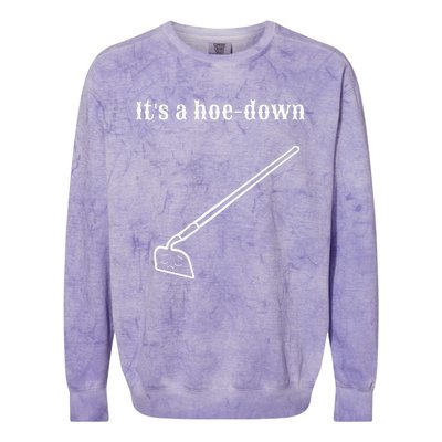 Garden Pun Hoe Down Sad Look Face Colorblast Crewneck Sweatshirt