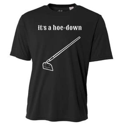 Garden Pun Hoe Down Sad Look Face Cooling Performance Crew T-Shirt