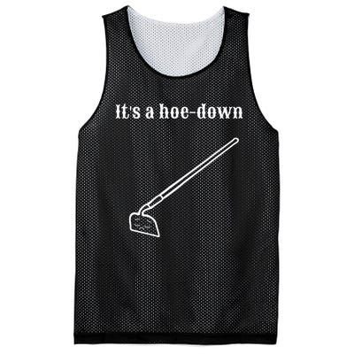 Garden Pun Hoe Down Sad Look Face Mesh Reversible Basketball Jersey Tank