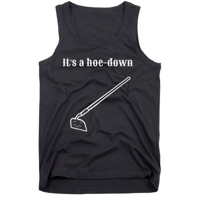 Garden Pun Hoe Down Sad Look Face Tank Top