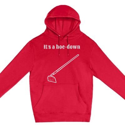 Garden Pun Hoe Down Sad Look Face Premium Pullover Hoodie