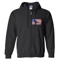 Gymnastics Pommel Horse Guy Usa American Flag Sports Team Full Zip Hoodie