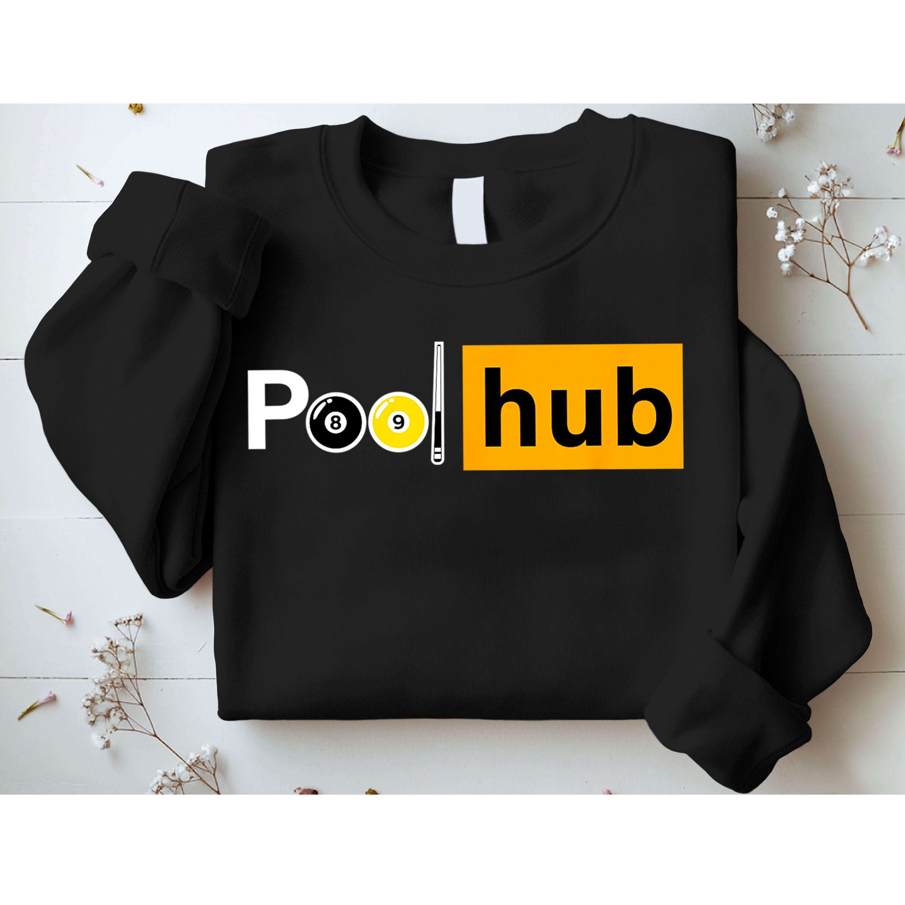 Game Pool Hub Billiard Balls & Cue Stick Gift Sweatshirt