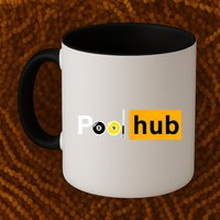Game Pool Hub Billiard Balls & Cue Stick Gift Mug