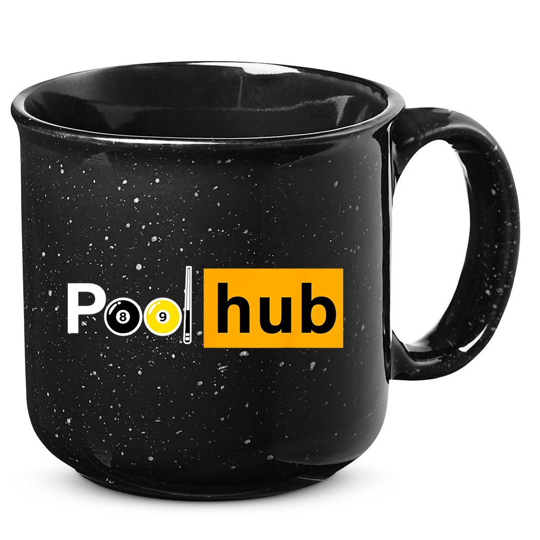 Game Pool Hub Billiard Balls & Cue Stick Gift 15oz Campfire Ceramic Mug