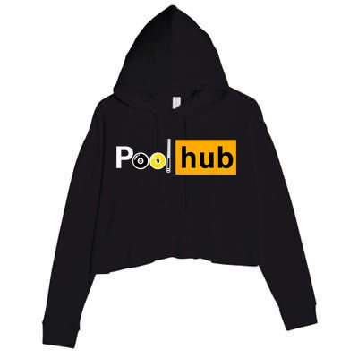 Game Pool Hub Billiard Balls & Cue Stick Gift Crop Fleece Hoodie