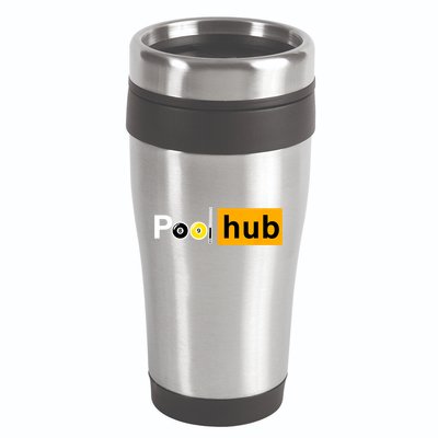 Game Pool Hub Billiard Balls & Cue Stick Gift 16oz Travel Tumbler